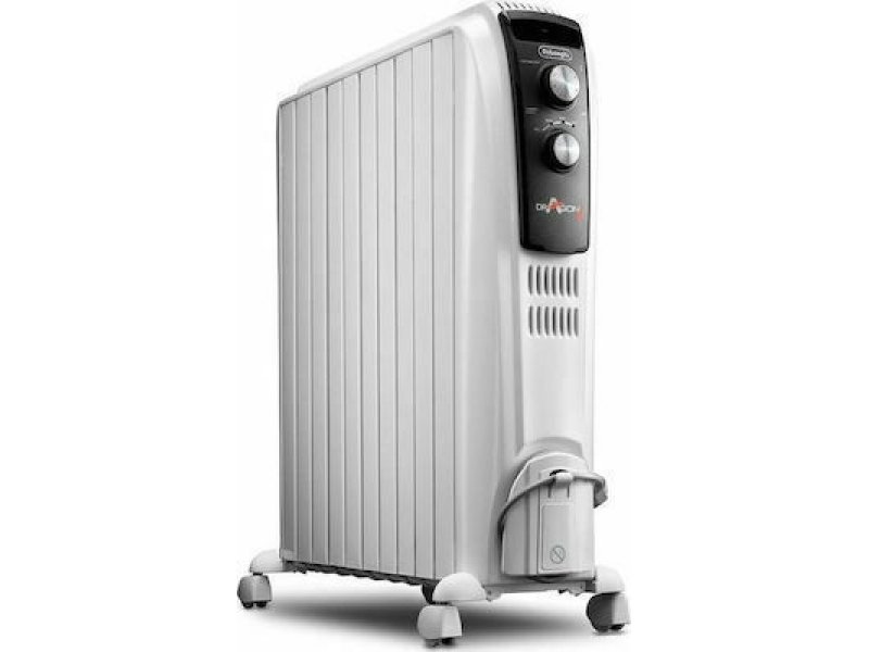 DELONGHI Dragon 4 TRD41025 Καλοριφέρ Λαδιού με 10 φέτες 2500W 0001734 DELONGHI Dragon 4 TRD41025 Καλοριφέρ Λαδιού με 10 φέτες 2500W 0001734