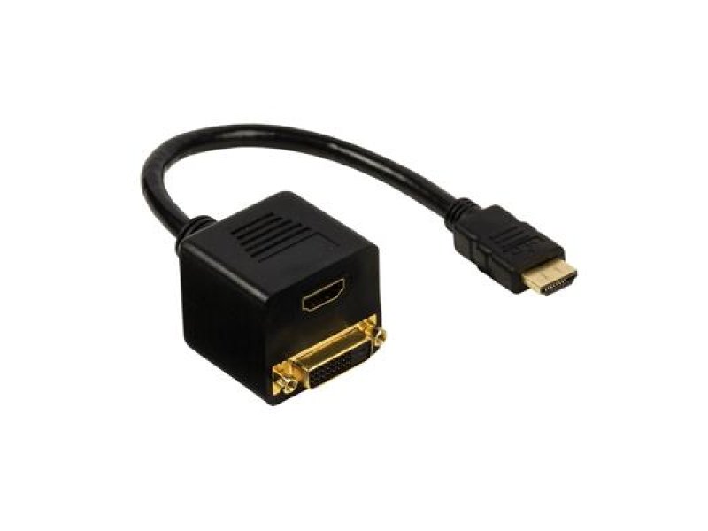 VALUELINE VGCP 34951B 0.20 Splitter HDMI αρσ - DVI-D θηλ + HDMI θηλ 0.2m 0010999 VALUELINE VGCP 34951B 0.20 Splitter HDMI αρσ - DVI-D θηλ + HDMI θηλ 0.2m 0010999