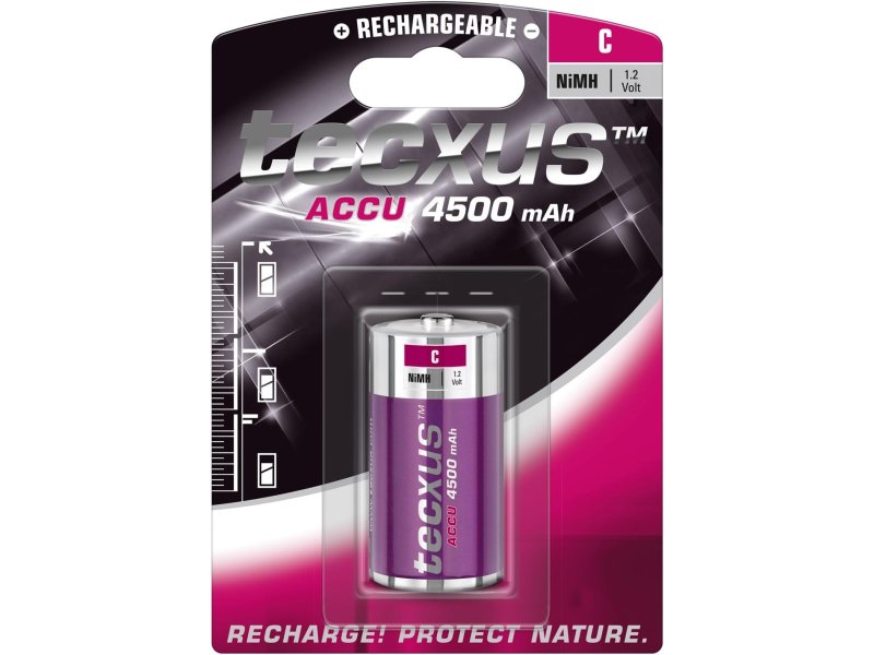 TECXUS ACCU C NiMH C Μπαταρία 4500mAh 0011885 TECXUS ACCU C NiMH C Μπαταρία 4500mAh 0011885