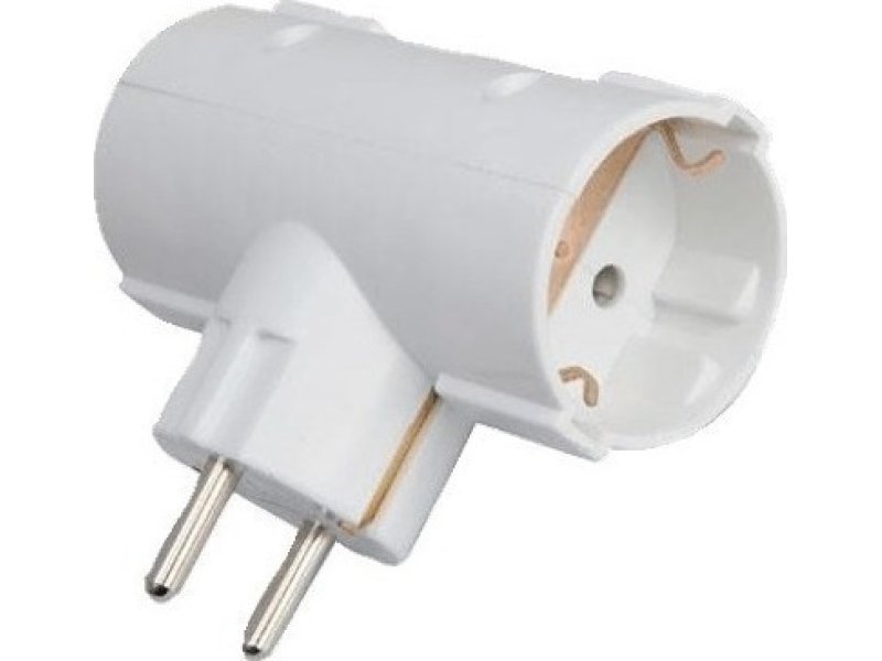 EUROLAMP 147-10004 Ταφ Σούκο 2 Θέσεων Λευκό 0013226 EUROLAMP 147-10004 Ταφ Σούκο 2 Θέσεων Λευκό 0013226