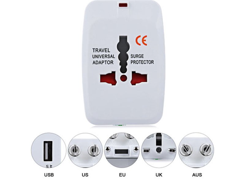 LAMTECH LAM073050 TRAVEL ADAPTER WITH USB & 4 DIFFERENT PLUGS 0018243 LAMTECH LAM073050 TRAVEL ADAPTER WITH USB & 4 DIFFERENT PLUGS 0018243