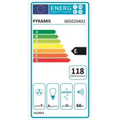 PYRAMIS 065029402  Απορροφητήρας Απλός με Μεταλλικά Φίλτρα 60cm Καφέ 0018301