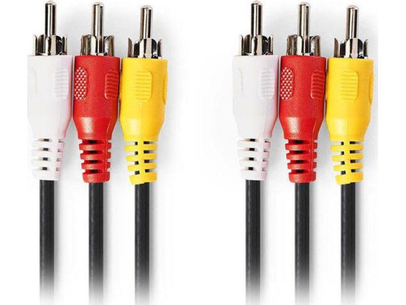 NEDIS CVGP24300BK100 Καλώδιο A/V 3x RCA αρσ. - 3x RCA αρσ., 10 m 0018746 NEDIS CVGP24300BK100 Καλώδιο A/V 3x RCA αρσ. - 3x RCA αρσ., 10 m 0018746