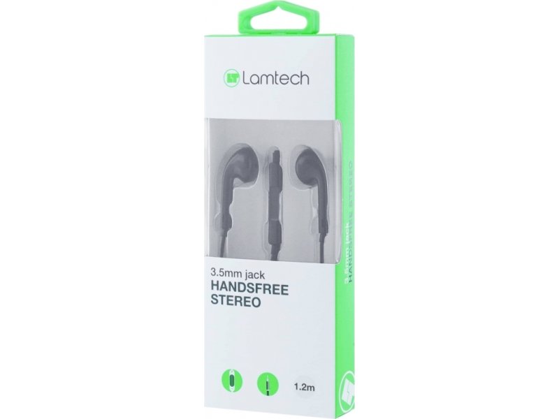 LAMTECH LAM020977 Handsfree Stereo 3,5mm Jack With MIC Black 0019556 LAMTECH LAM020977 Handsfree Stereo 3,5mm Jack With MIC Black 0019556
