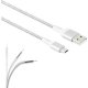 LAMTECH LAM450275 MICRO USB HIGH QUALITY UNBREAKABLE CABLE SILVER 0020403 LAMTECH LAM450275 MICRO USB HIGH QUALITY UNBREAKABLE CABLE SILVER 0020403