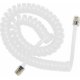 CABLEXPERT TC4P4CS-2M-W Telephone Handset Spiral Cord RJ10 4P4C 2m White 0021136 CABLEXPERT TC4P4CS-2M-W Telephone Handset Spiral Cord RJ10 4P4C 2m White 0021136