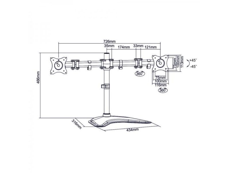 SBOX LCD-F024 Monitor Stand 13 SBOX LCD-F024 Monitor Stand 13