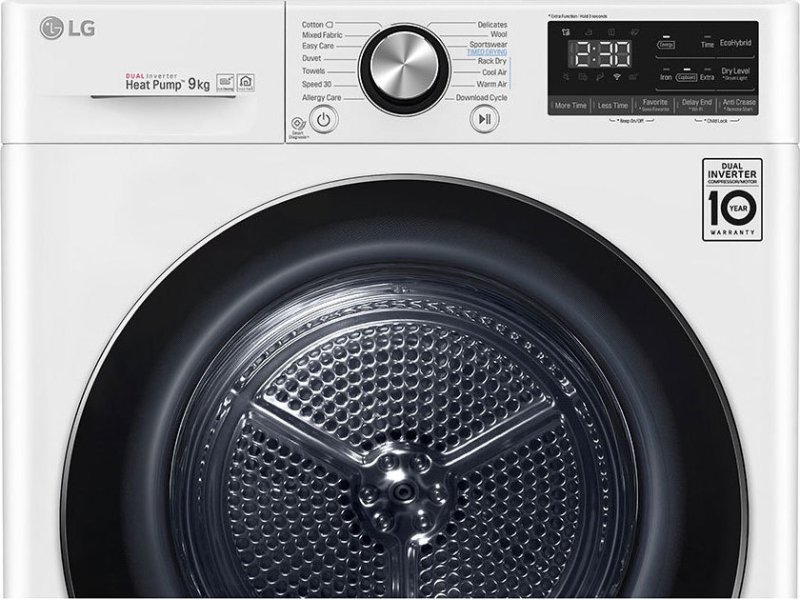 LG RC90V9AV2W Στεγνωτήριο Ρούχων 9kg - A+++ - (Υ x Π x Β): 85 x 60 x 69 cm 0021295 LG RC90V9AV2W Στεγνωτήριο Ρούχων 9kg - A+++ - (Υ x Π x Β): 85 x 60 x 69 cm 0021295