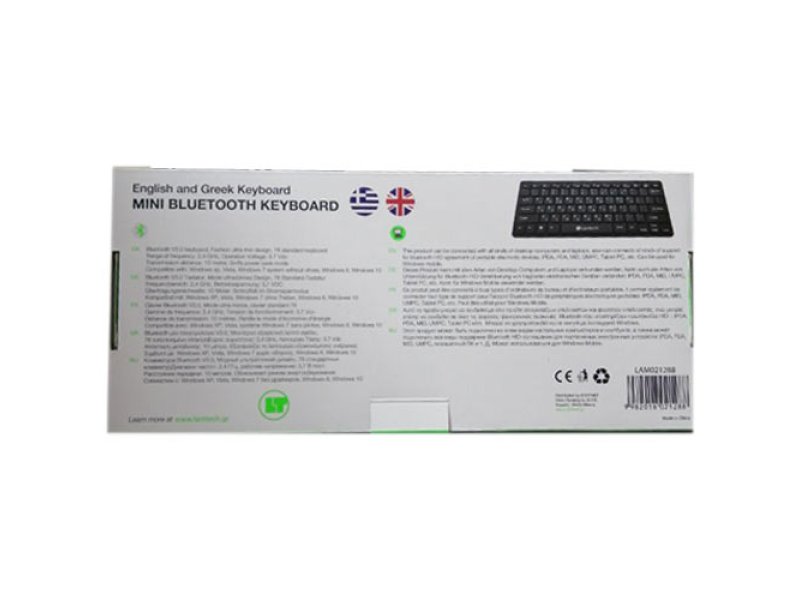LAMTECH LAM021288 Mini Bluetooth Keyboard GR Layout 0021611 LAMTECH LAM021288 Mini Bluetooth Keyboard GR Layout 0021611