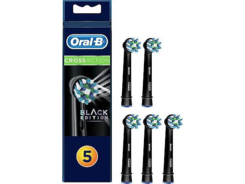ORAL-B EB50-5 CROSS ACTION Ανταλλακτικά Οδοντόβουρτσας (Black Edition 2+2+1) 5 τεμαχίων 0022243 ORAL-B EB50-5 CROSS ACTION Ανταλλακτικά Οδοντόβουρτσας (Black Edition 2+2+1) 5 τεμαχίων 0022243