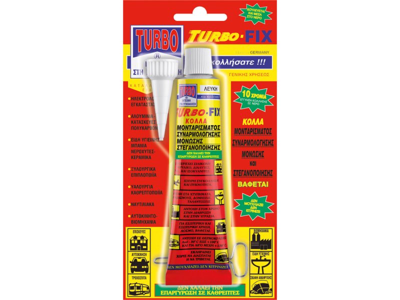 TURBO-FIX Κόλλα Διάφανη Blister 80ml 0022354 TURBO-FIX Κόλλα Διάφανη Blister 80ml 0022354