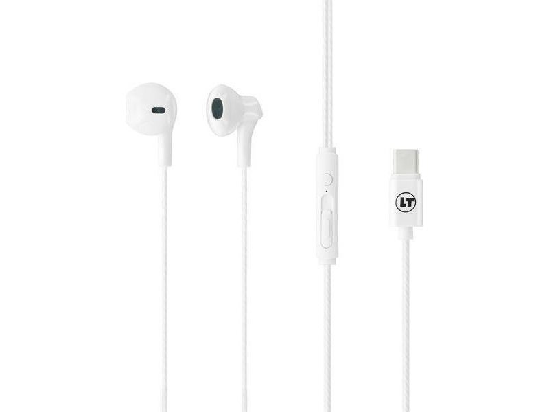LAMTECH LAM021134 TYPE-C Smartphone Earphones With Mic White 0023177 LAMTECH LAM021134 TYPE-C Smartphone Earphones With Mic White 0023177