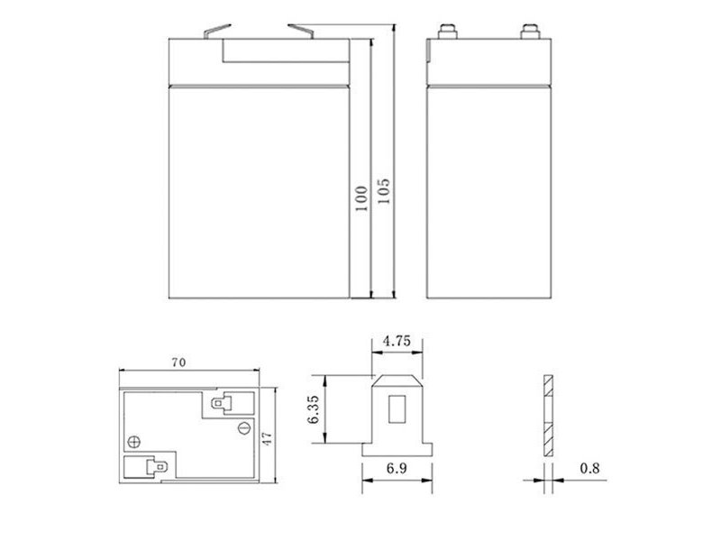 NOD LAB 6V4.5AH Μπαταρία Μολύβδου 0023464 NOD LAB 6V4.5AH Μπαταρία Μολύβδου 0023464