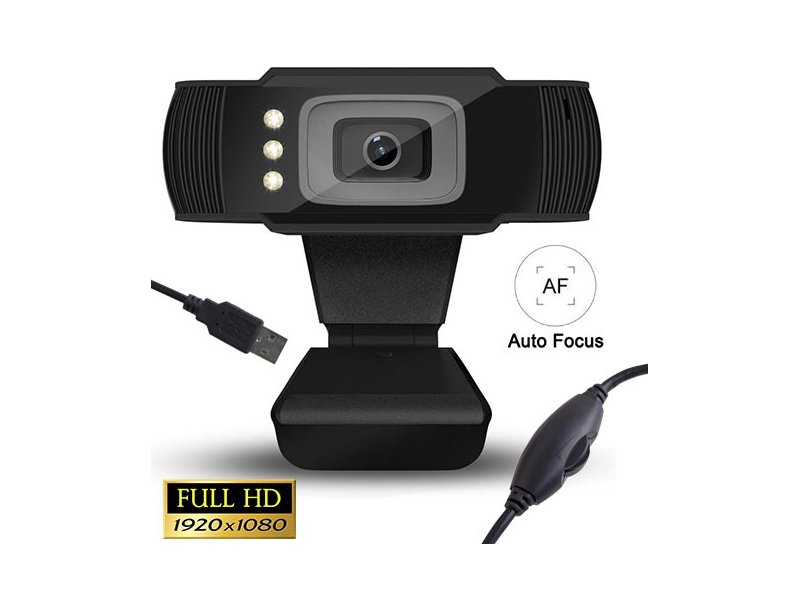 LAMTECH LAM021509 Full HD USB Web Camera With LED 1080P 0023695 LAMTECH LAM021509 Full HD USB Web Camera With LED 1080P 0023695