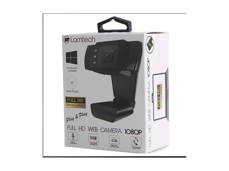 LAMTECH LAM021509 Full HD USB Web Camera With LED 1080P 0023695 LAMTECH LAM021509 Full HD USB Web Camera With LED 1080P 0023695