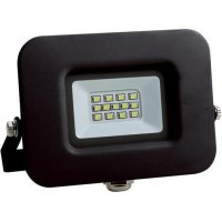 EUROLAMP 147-69313 Προβολέας LED SMD Βάση 360° Plus 10W Μαύρος IP65 6500K PLUS 0023751