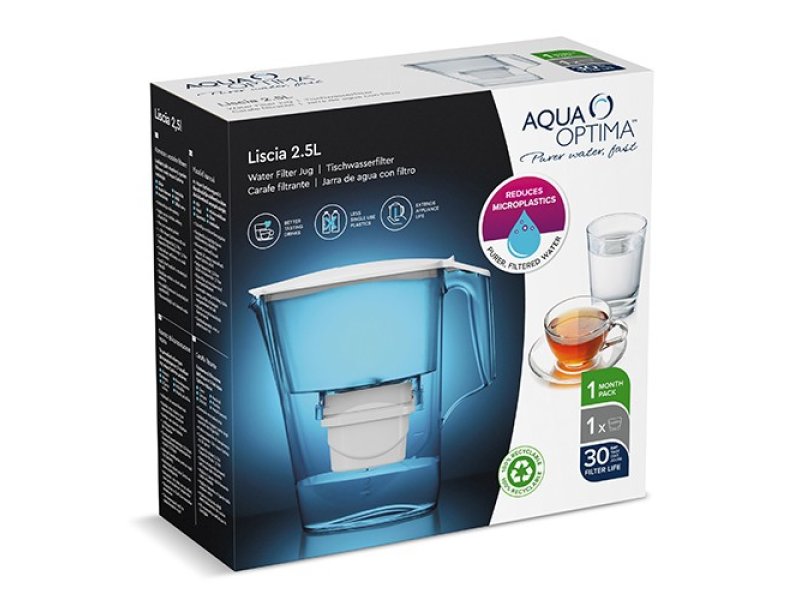 AQUA OPTIMA Liscia FJ0638 2.5Ltr Κανάτα Φιλτραρίσματος + 1 φίλτρο Evolve+ 30 Ημερών 0023967 AQUA OPTIMA Liscia FJ0638 2.5Ltr Κανάτα Φιλτραρίσματος + 1 φίλτρο Evolve+ 30 Ημερών 0023967