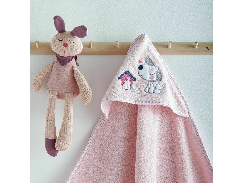 SB HOME Κάπα Με Κουκούλα Bebe Κέντημα Panda Pink 0024414 SB HOME Κάπα Με Κουκούλα Bebe Κέντημα Panda Pink 0024414