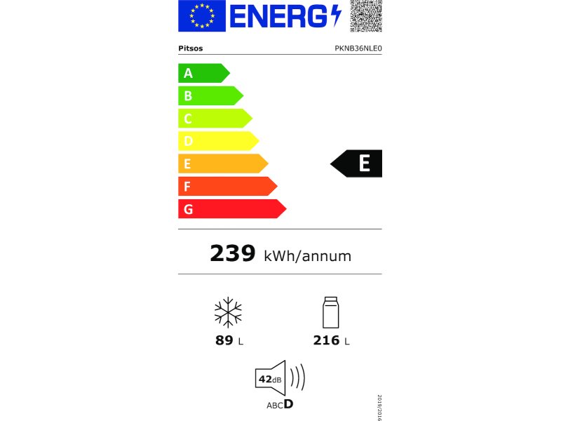 PITSOS PKNB36NLE0 Ψυγειοκαταψύκτης 305 lt - Ε - No Frost - (Υ x Π x Β): (186 x 60 x 66) cm Inox 0024430 PITSOS PKNB36NLE0 Ψυγειοκαταψύκτης 305 lt - Ε - No Frost - (Υ x Π x Β): (186 x 60 x 66) cm Inox 0024430