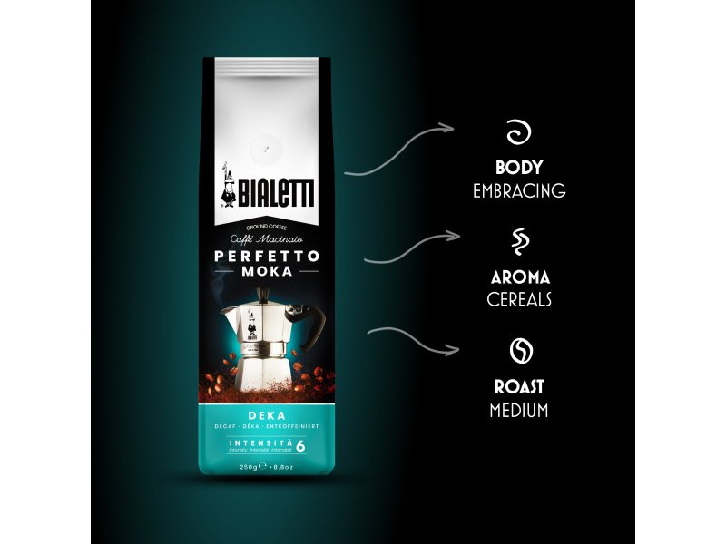 BIALETTI 096080320 PERFETTO MOKA DECAF Καφές Espresso Ντεκαφεινέ 250gr - Made in Italy 0024621 BIALETTI 096080320 PERFETTO MOKA DECAF Καφές Espresso Ντεκαφεινέ 250gr - Made in Italy 0024621