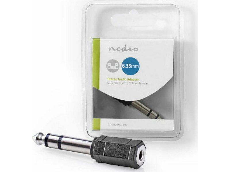 NEDIS CAGB23930BK Αντάπτορας 6,35mm Stereo αρσ. - 3,5mm Stereo θηλ 0024823 NEDIS CAGB23930BK Αντάπτορας 6,35mm Stereo αρσ. - 3,5mm Stereo θηλ 0024823