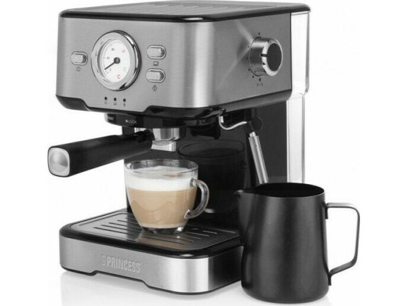 PRINCESS 249412 Καφετιέρα Espresso Kατάλληλη για αλεσμένο καφέ & κάψουλες Nespresso 1.5 Lt 1100 W 0025681 PRINCESS 249412 Καφετιέρα Espresso Kατάλληλη για αλεσμένο καφέ & κάψουλες Nespresso 1.5 Lt 1100 W 0025681