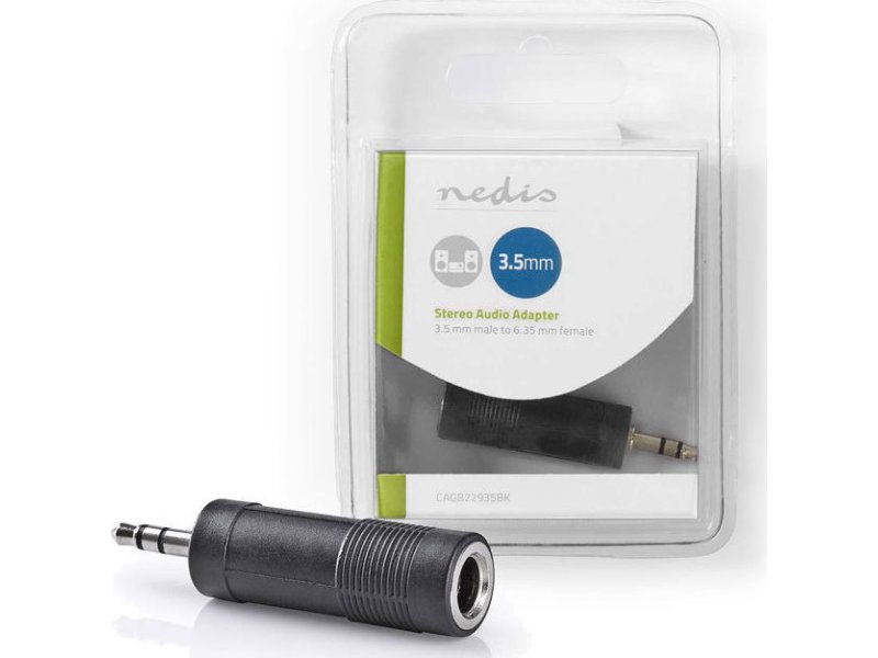 NEDIS CAGB22935BK Αντάπτορας 3,5mm Stereo αρσ. - 6,35mm Stereo θηλ. Μαύρο 0025987 NEDIS CAGB22935BK Αντάπτορας 3,5mm Stereo αρσ. - 6,35mm Stereo θηλ. Μαύρο 0025987