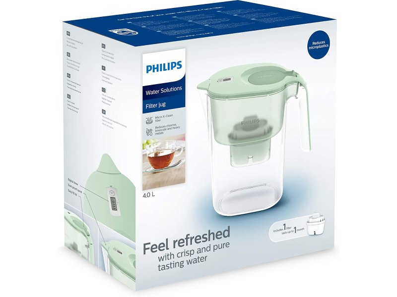 Philips AWP2938GNT/10 Κανάτα Φιλτραρίσματος XL - 4 Λίτρα συνολική χωρητικότητα 0026336 Philips AWP2938GNT/10 Κανάτα Φιλτραρίσματος XL - 4 Λίτρα συνολική χωρητικότητα 0026336