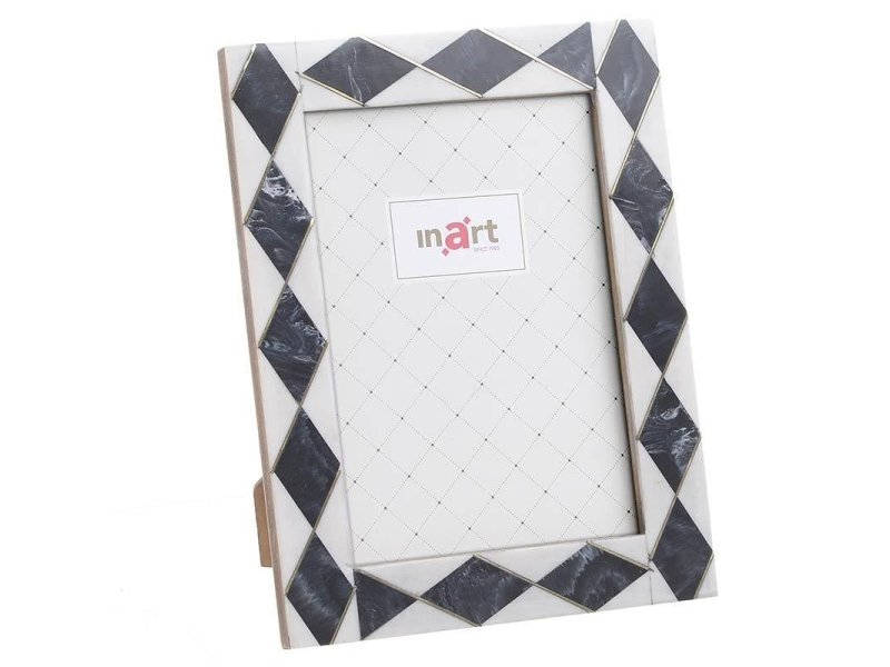 INART 3-30-831-0026 Κορνίζα ρητίνης λευκό μαύρο 13X18 0026623 INART 3-30-831-0026 Κορνίζα ρητίνης λευκό μαύρο 13X18 0026623