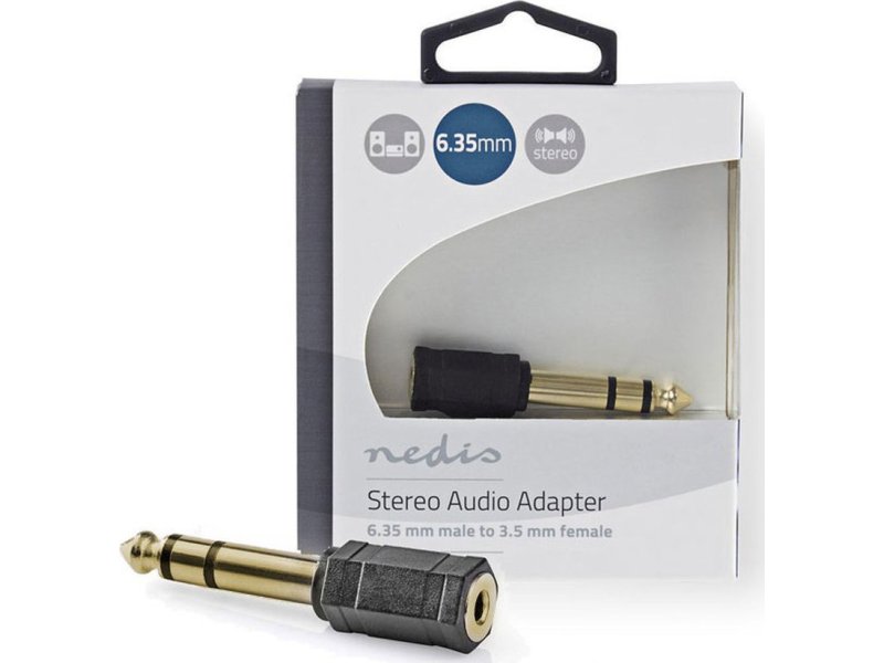 NEDIS CABW23930AT Αντάπτορας 6,35mm Stereo αρσ. - 3,5mm Stereo θηλ. με Επίχρυσες Επαφές. 0026646 NEDIS CABW23930AT Αντάπτορας 6,35mm Stereo αρσ. - 3,5mm Stereo θηλ. με Επίχρυσες Επαφές. 0026646