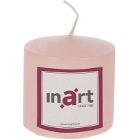 INART 3-80-474-0078 Διακοσμητικό Κερί Σομόν Παραφίνης 7x7cm 0026820