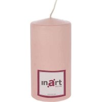 INART 3-80-474-0080 Διακοσμητικό Κερί Σομόν Παραφίνης 7x14cm 0026822