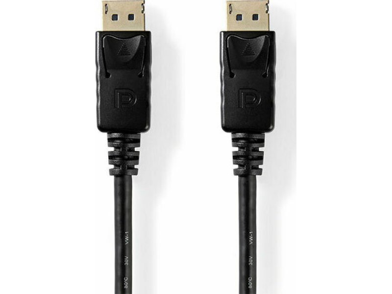 NEDIS CCGT37010BK20 DisplayPort Αρσενικό - DisplayPort Αρσενικό, 2.00m, Μαύρο 0026883 NEDIS CCGT37010BK20 DisplayPort Αρσενικό - DisplayPort Αρσενικό, 2.00m, Μαύρο 0026883