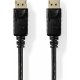 NEDIS CCGT37010BK20 DisplayPort Αρσενικό - DisplayPort Αρσενικό, 2.00m, Μαύρο 0026883 NEDIS CCGT37010BK20 DisplayPort Αρσενικό - DisplayPort Αρσενικό, 2.00m, Μαύρο 0026883
