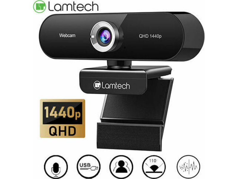 LAMTECH LAM021776 QHD PC USB Webcam 1440P Web Camera 0027272 LAMTECH LAM021776 QHD PC USB Webcam 1440P Web Camera 0027272
