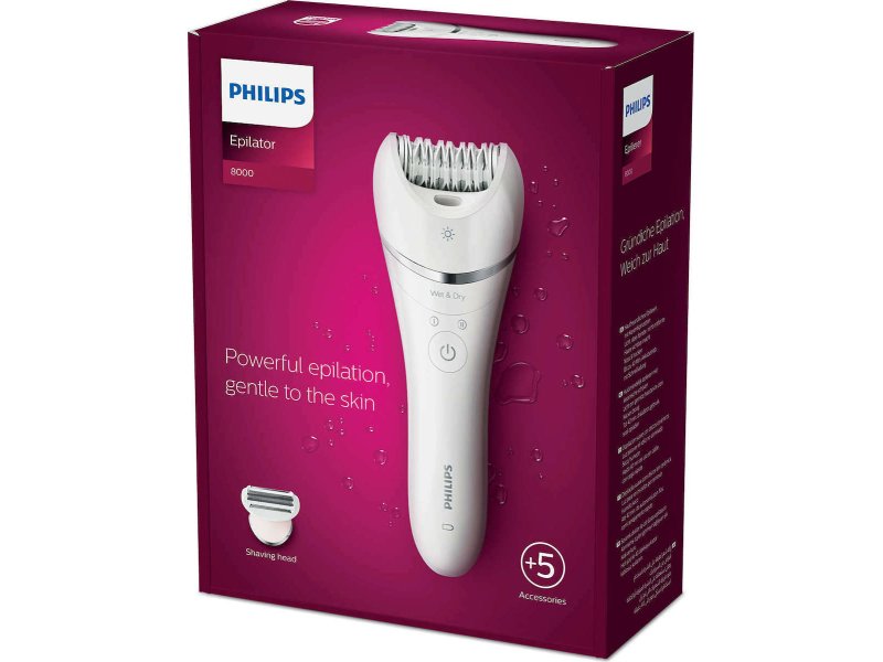 PHILIPS BRE710/00 Wet & Dry Epilator Series 8000 Επαναφορτιζόμενη Αποτριχωτική Μηχανή 0027679 PHILIPS BRE710/00 Wet & Dry Epilator Series 8000 Επαναφορτιζόμενη Αποτριχωτική Μηχανή 0027679