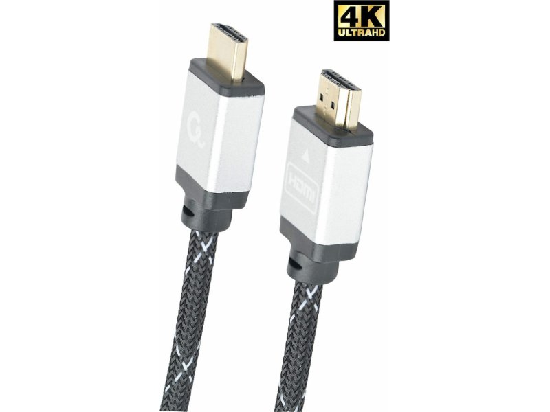 Cablexpert CCB-HDMIL-2M HDMI 2.0 Braided Cable HDMI male - HDMI male 2m Μαύρο 0027727 Cablexpert CCB-HDMIL-2M HDMI 2.0 Braided Cable HDMI male - HDMI male 2m Μαύρο 0027727