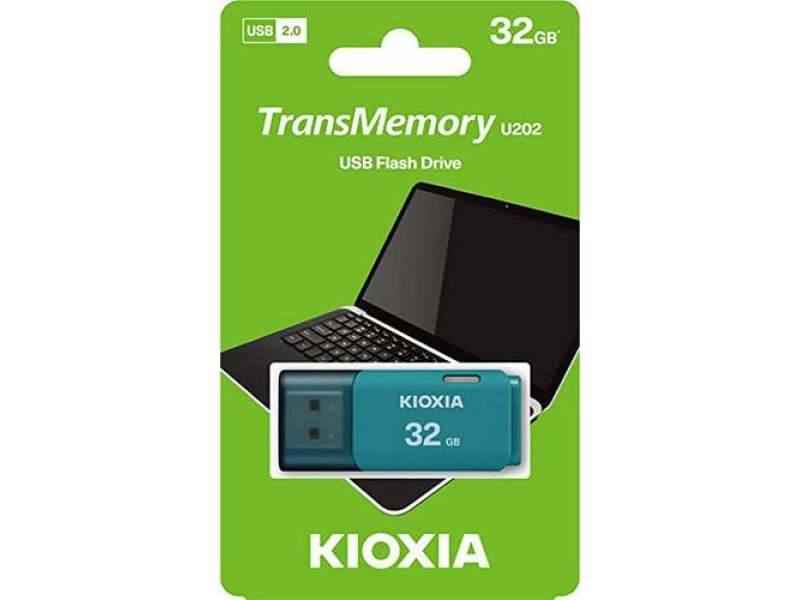 KIOXIA LU202L032GG4 USB 2.0 FLASH STICK 32GB HAYABUSA AQUA U202 0027821 KIOXIA LU202L032GG4 USB 2.0 FLASH STICK 32GB HAYABUSA AQUA U202 0027821