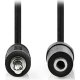 NEDIS CAGT22050BK20 Cable 3.5mm male - 3.5mm female Μαύρο 2.0m 0027991 NEDIS CAGT22050BK20 Cable 3.5mm male - 3.5mm female Μαύρο 2.0m 0027991