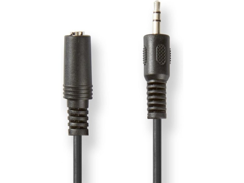 NEDIS CAGT22050BK20 Cable 3.5mm male - 3.5mm female Μαύρο 2.0m 0027991 NEDIS CAGT22050BK20 Cable 3.5mm male - 3.5mm female Μαύρο 2.0m 0027991