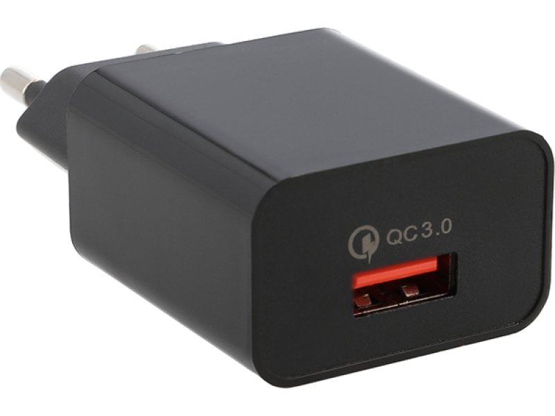 LAMTECH LAM021943 Quick Charger USB3.0 18W , Μαύρο 0028308 LAMTECH LAM021943 Quick Charger USB3.0 18W , Μαύρο 0028308