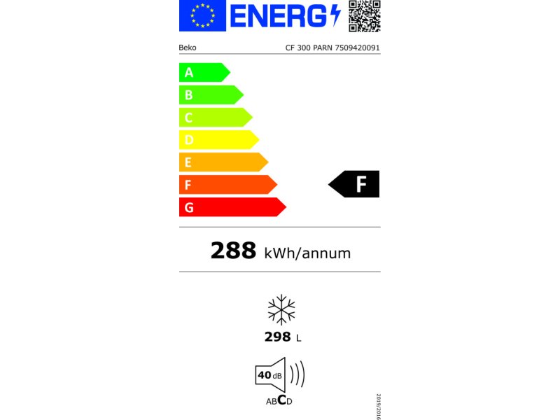 BEKO CF300 PARN Καταψύκτης Μπαούλο με Φως 298lt - F - (Υx Πx Β): 86 x110 x73 cm, Λευκός 0028442 BEKO CF300 PARN Καταψύκτης Μπαούλο με Φως 298lt - F - (Υx Πx Β): 86 x110 x73 cm, Λευκός 0028442