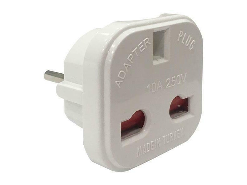 EUROLAMP 147-09105 Αντάπτορας από Schuko σε UK 10Α με Προστασία Επαφών, Λευκός 0028459 EUROLAMP 147-09105 Αντάπτορας από Schuko σε UK 10Α με Προστασία Επαφών, Λευκός 0028459