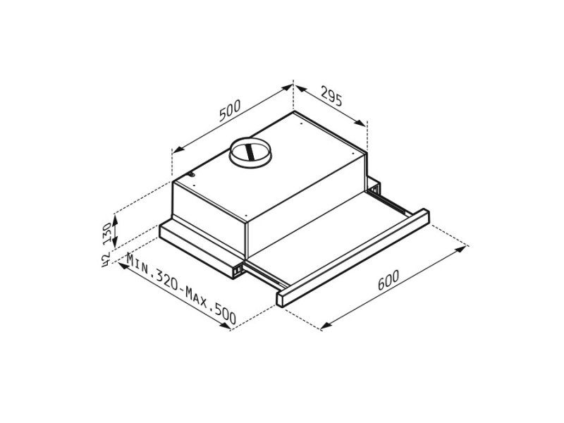 PYRAMIS 065032901 Απορροφητήρας Συρόμενος Power Slim 60cm Inox 0028665 PYRAMIS 065032901 Απορροφητήρας Συρόμενος Power Slim 60cm Inox 0028665