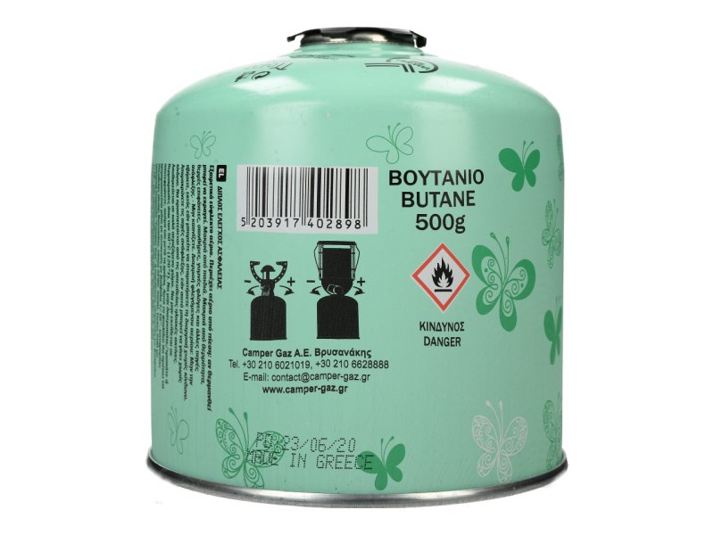 CAMPER GAZ Valve με Πεταλούδες Φιαλίδιο με Βαλβίδα Ασφαλείας 500gr ,Πράσινο 0028794 CAMPER GAZ Valve με Πεταλούδες Φιαλίδιο με Βαλβίδα Ασφαλείας 500gr ,Πράσινο 0028794