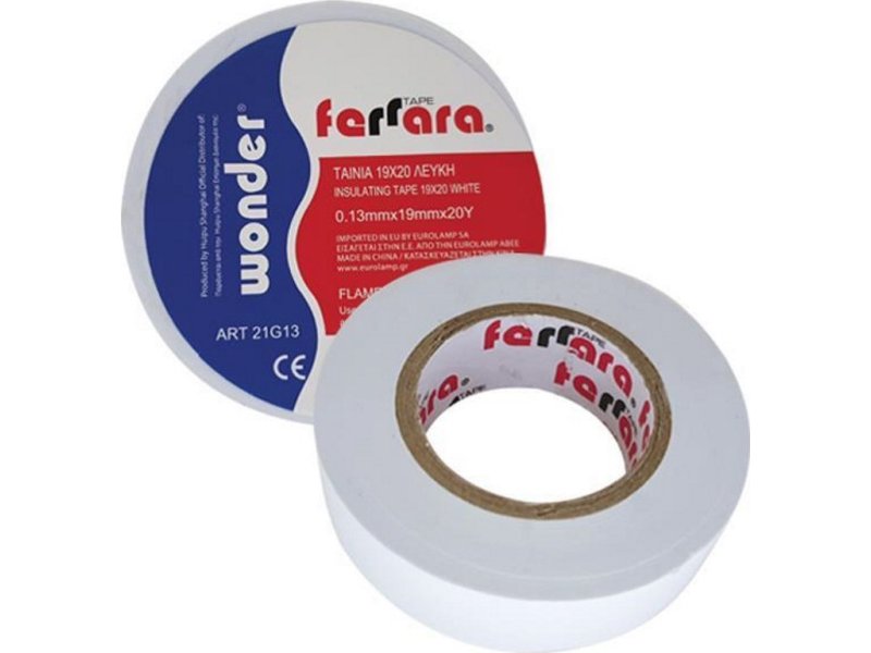 EUROLAMP 147-34000 Μονωτική Ταινία 19X20 Λευκό 0028893 EUROLAMP 147-34000 Μονωτική Ταινία 19X20 Λευκό 0028893