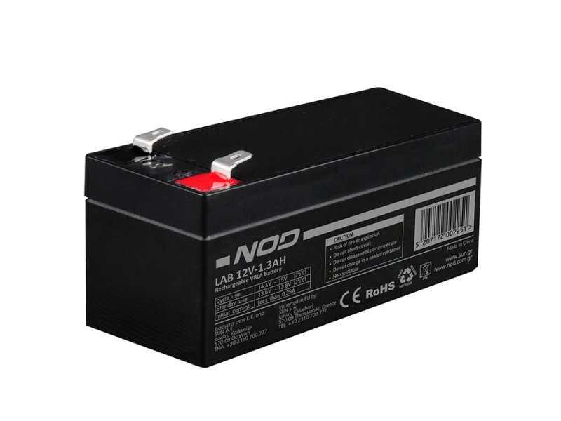 NOD LAB 12V1.3AH Μπαταρία μολύβδου 12V-1.3AH. 0029169 NOD LAB 12V1.3AH Μπαταρία μολύβδου 12V-1.3AH. 0029169