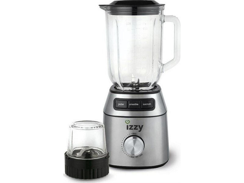 IZZY BL-633A Μπλέντερ με Γυάλινη Κανάτα 1.5lt 700Watt Inox 0029178 IZZY BL-633A Μπλέντερ με Γυάλινη Κανάτα 1.5lt 700Watt Inox 0029178