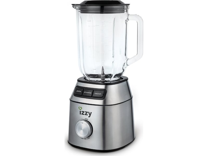 IZZY BL-633A Μπλέντερ με Γυάλινη Κανάτα 1.5lt 700Watt Inox 0029178 IZZY BL-633A Μπλέντερ με Γυάλινη Κανάτα 1.5lt 700Watt Inox 0029178