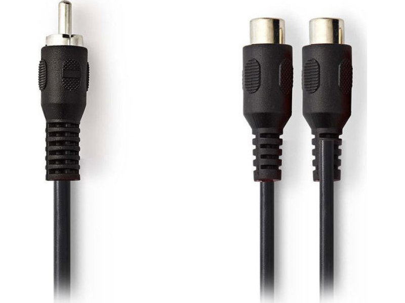 NEDIS CAGP24010BK02 Καλώδιο 2x RCA θηλ. - 1x RCA αρσ, 0.2m. 0029246 NEDIS CAGP24010BK02 Καλώδιο 2x RCA θηλ. - 1x RCA αρσ, 0.2m. 0029246